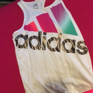 White Adidas tank top